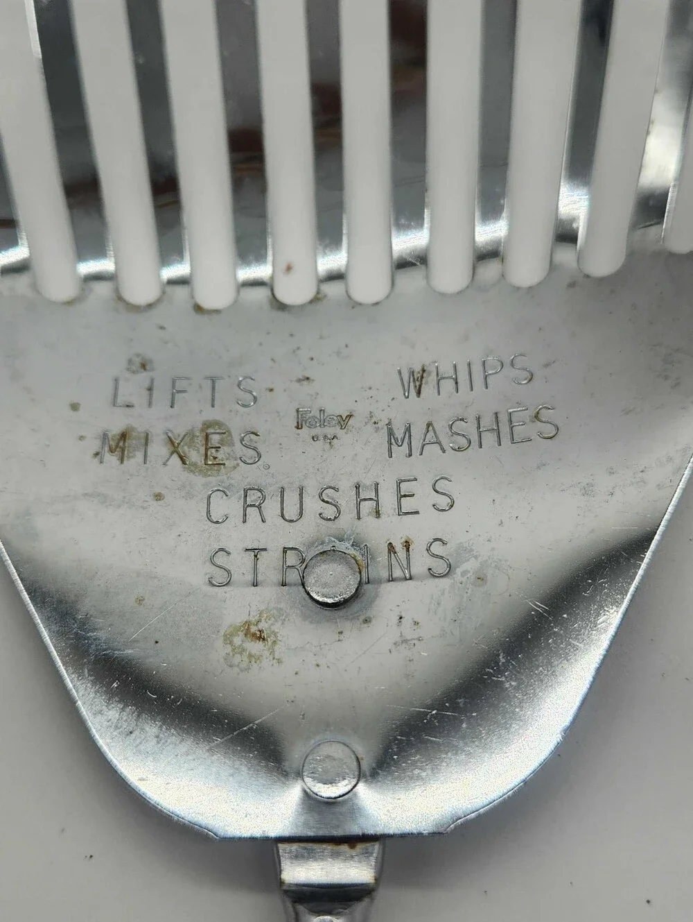 Vintage Foley 5-in-1 Kitchen Tool Masher Strainer Mixer Whisk Potato Masher